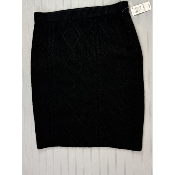 Charter Club Size L Womens Soft Knit Skirt Knee Length Black Pull On - Picture 1 of 4
